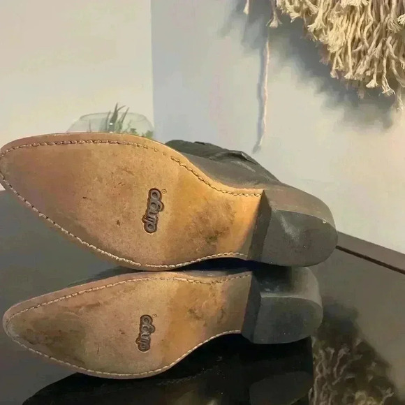 DINGO Womens Cowboy boots slouch Black with silver tip size 6.5 - Picture 5 of 7